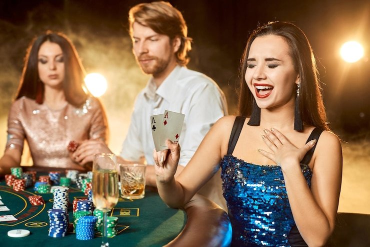 Live dealer roulette dan blackjack layar studio